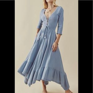 Free People brand new dress in blue size medium.